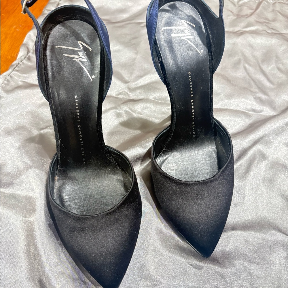 Giuseppe Zanotti Black and Blue Heels